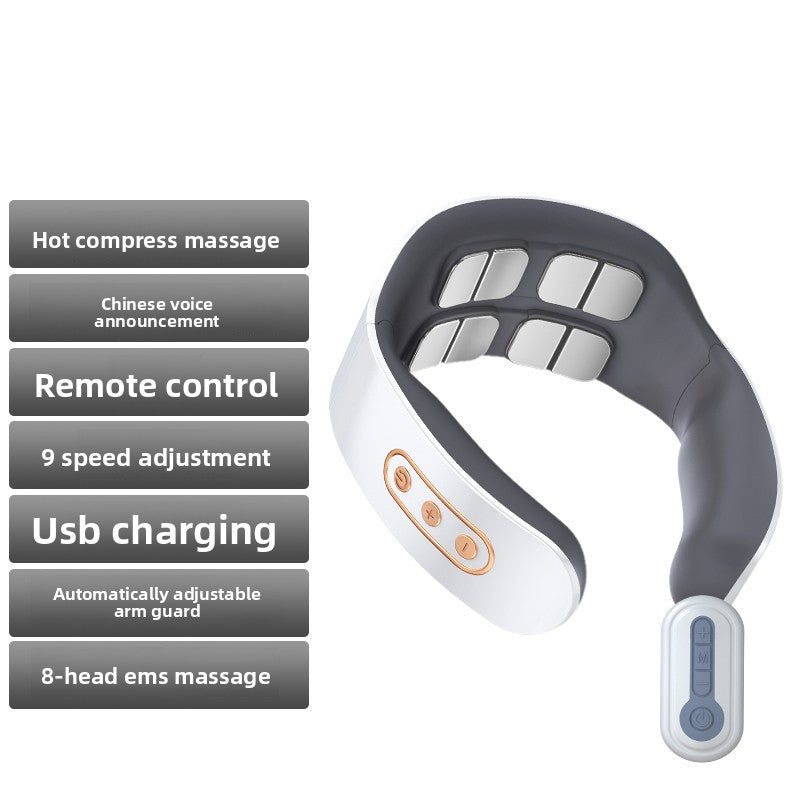 Neck Massager, Intelligent Cordless Portable-Multifunctional for Cervical Neck and Shoulder Relaxation at Home, Office, Travel