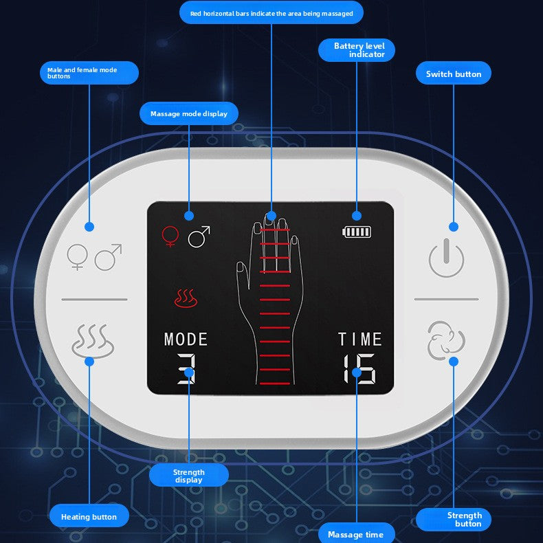 Hand Massager with Heat and Compression for Arthritis Carpal Tunnel Pain Relief,Hand Muscles,Finger Numbness and Relief Wrist Carpal Tunnel