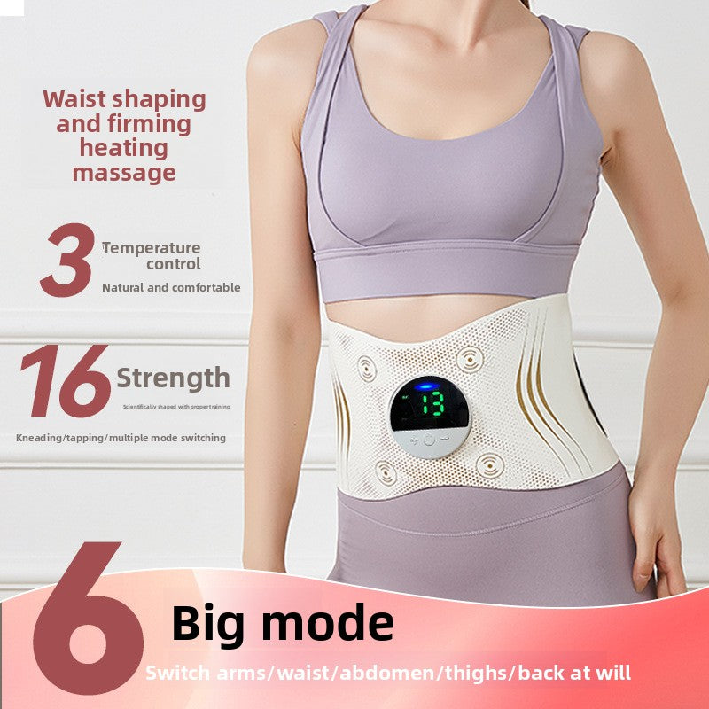 Abs Sculptor, Ab Toning Belt with Heating Pad for Stomach Cellulite Removal Fat Burning, ab Toner Machine for Belly Exercise Smooth & Firming