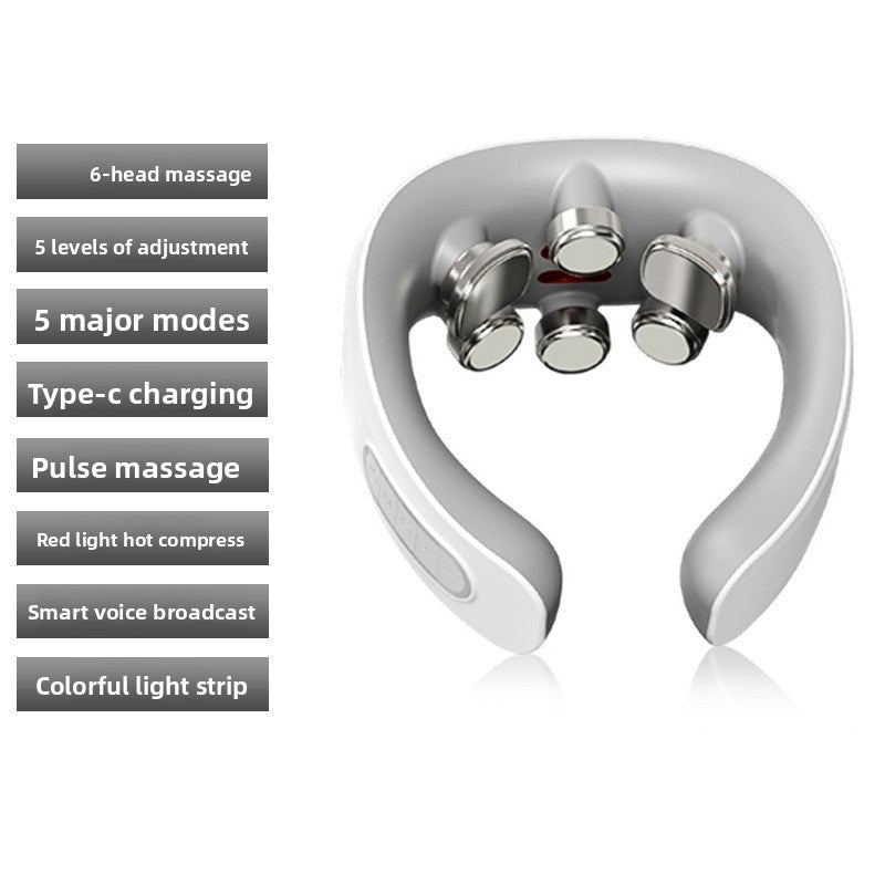 Neck Massager, Intelligent Cordless Portable-Multifunctional for Cervical Neck and Shoulder Relaxation at Home, Office, Travel