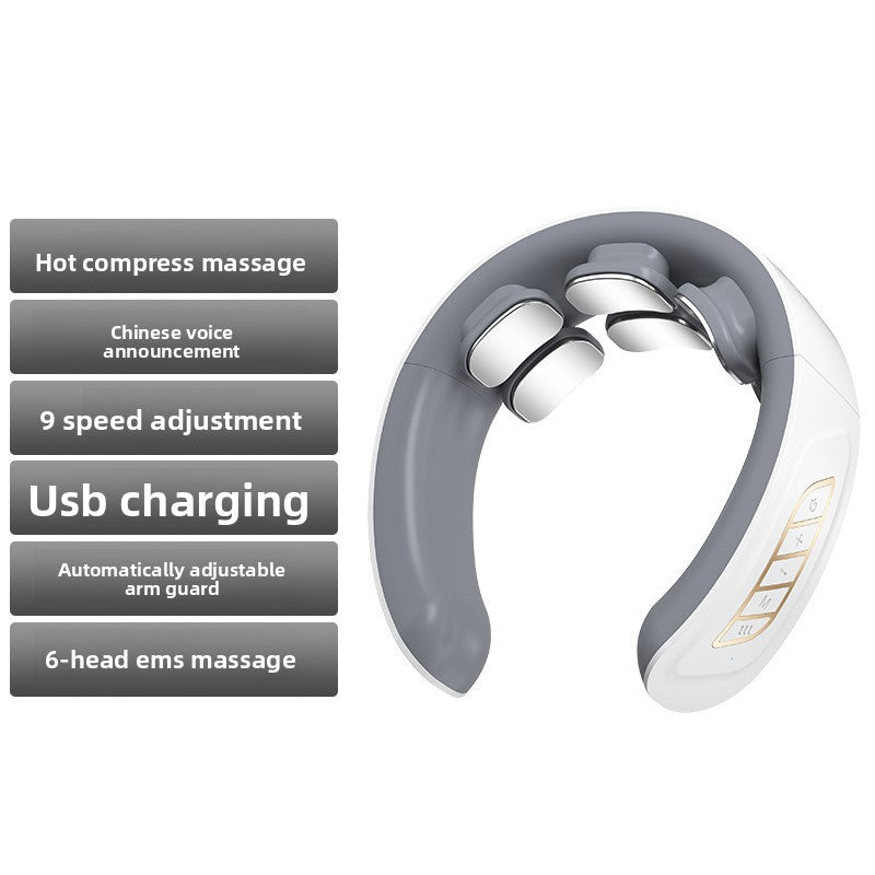 Neck Massager, Intelligent Cordless Portable-Multifunctional for Cervical Neck and Shoulder Relaxation at Home, Office, Travel