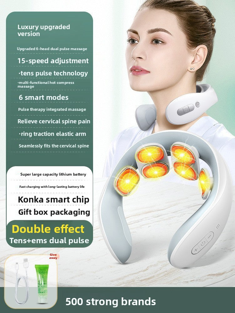 Neck Massager, Intelligent Cordless Portable-Multifunctional for Cervical Neck and Shoulder Relaxation at Home, Office, Travel
