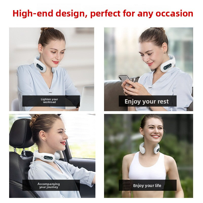 Neck Massager, Intelligent Cordless Portable-Multifunctional for Cervical Neck and Shoulder Relaxation at Home, Office, Travel