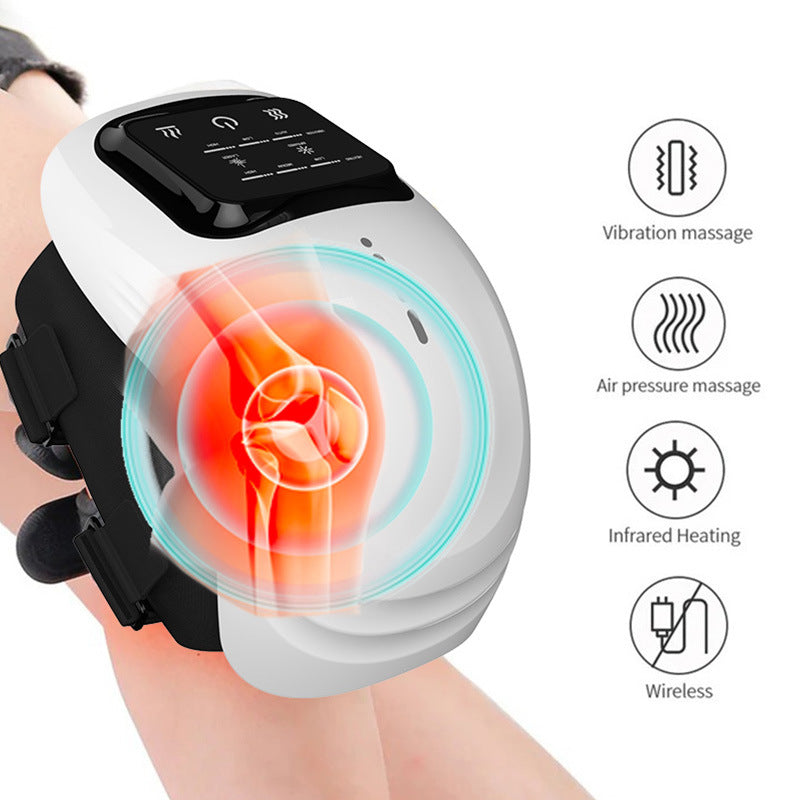 Knee Massager Smart with Heat, Red Light and Massage Therapy, 3 Vibration Modes and 3 Heating Levels, 2026 Updated Edition, LED Vitality Joints Knee Massager, Gifts for Grandma & Grandpa