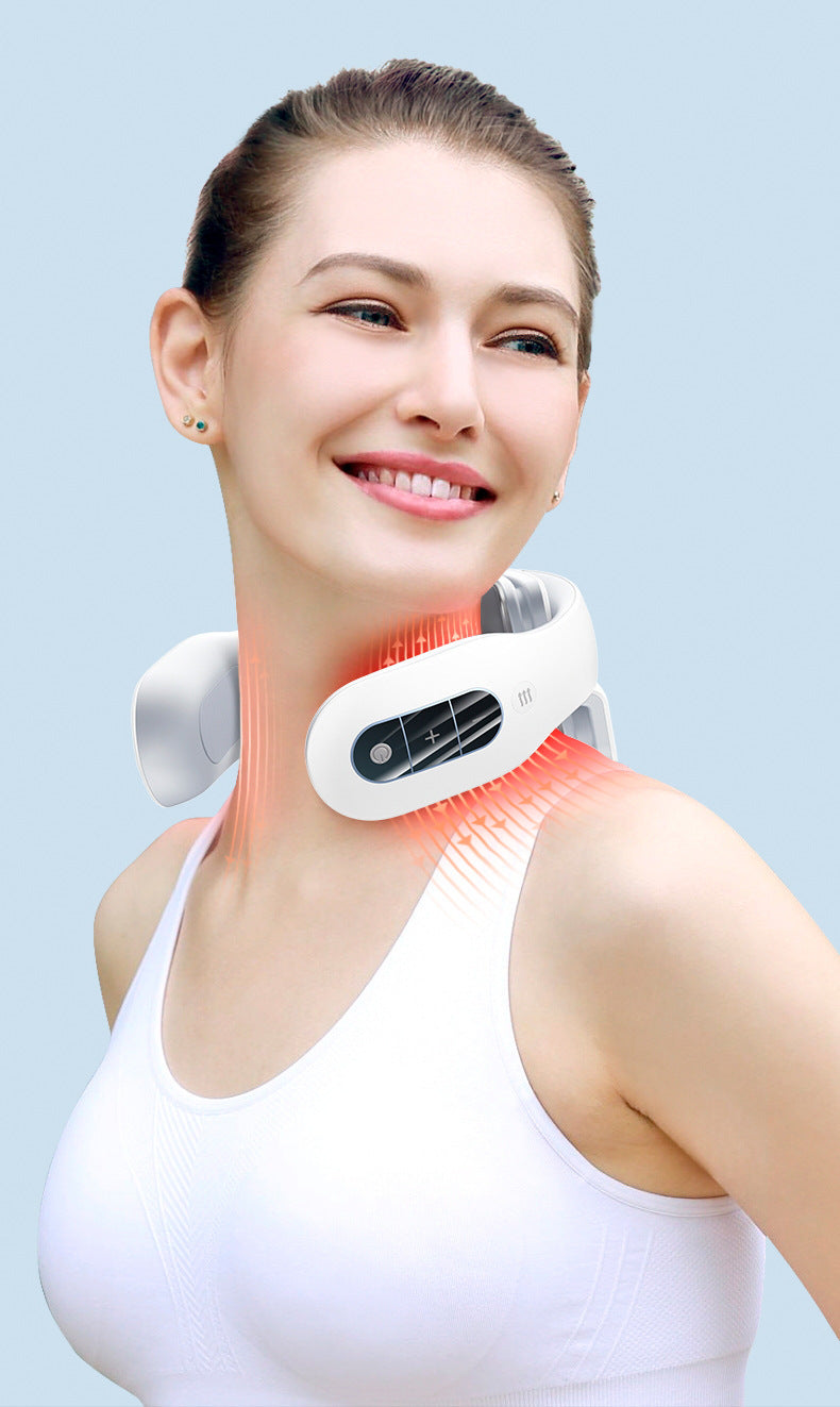 Neck Massager, Intelligent Cordless Portable-Multifunctional for Cervical Neck and Shoulder Relaxation at Home, Office, Travel