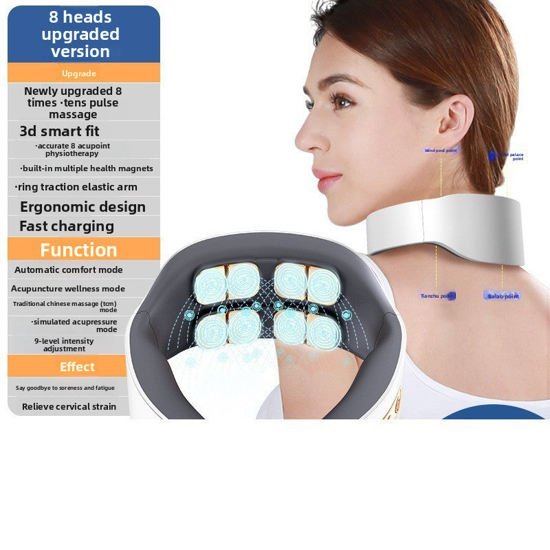 Neck Massager, Intelligent Cordless Portable-Multifunctional for Cervical Neck and Shoulder Relaxation at Home, Office, Travel